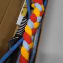 Interactive Flirt Pole Toy for Dogs Chase and Tug of War,Durable Teaser Wand with Pet Fleece Rope Tether Lure Toy to Outdoor Exercise & Training for Small Medium Large Dogs (Blue/Red, POLE-35 inches)