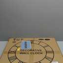 1st owned Wall Clock 24 Inch Round Large Indoor Wall Clocks Battery Operated Silent Non Ticking, Farmhouse Vintage Decorative Analog Metal Clock for Living Room, Kitchen, Bedroom Decor (Black Arabic)