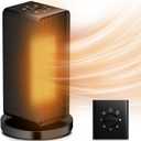 Portable Electric Space Heater, 1200W PTC Electric Heater for Home & Office, Ceramic Heater for Quick & Efficient Warmth with Tip-Over Protection, Knob Operation, 90Oscillation