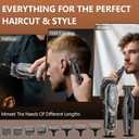Hair Clippers for Men, Cordless Hair & Beard Trimmer, USB Rechargeable, Lightweight Design for Smooth Operation, Low Noise Grooming Kit