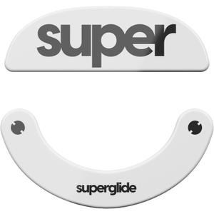 Superglide2 - New Controllable Speed Textured Surface Smoothest Mouse Feet Skates Made with Durable Strong Glass for Pulsar X2 & X2 v2 & X2H & X2A Wireless Gaming Mouse [White]