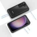 Lanhiem for Samsung Galaxy S23+ Plus Case, IP68 Waterproof Dustproof Case with Built-in Screen Protector, Rugged Full Body Shockproof Protective Cover for Galaxy S23 Plus 6.6 Inch, Black/Clear
