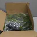 9FT Real Touch Norfolk Pine Garland Christmas with Light Winter Artificial Faux Greenery Garland Table Mantle Stairs Fireplace Wall Decor Outdoor Indoor Porch Home Decorations (Battery Not Included)