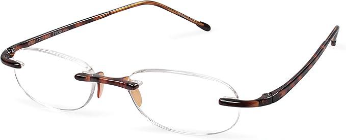 Scojo New York Gels Round Reading Glasses, Handmade Scratch Resistant Readers for Women and Men, Tortoise  1.25x