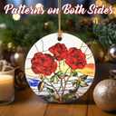 7 x Christmas Ornaments, 2.8in Ceramic Birth Flower Ornament, Xmas Decor, Christmas Tree Ornaments, Xmas Decorations for Tree, Holiday Ornament, Birth Flower Gifts, Gift Ideas, Gifts for Women - June