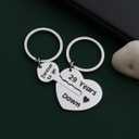 3 x Eilygen Couple Gift 2PCS Matching Couple Keychains 11th 21th Wedding Anniversary Key Chain Gift for Him and Her