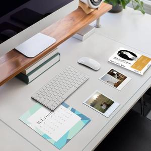 Clear Desk Mat, Clear Writing Desk Pad, Transparent Desk Protector with Anti-Slip Base, Heat Resistant Waterproof PVC Round Edge Durable Desk Writing Mat for Office and Home (23.6x11.8 inch)