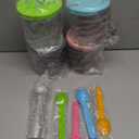 Creami Pints and Lids for Ninja - 4 pack Creamy Icecream Containers Cups Jars Tubs Canisters Set, Smoothie Pot Compatible with NC299AMZ & NC300s Series Creamer Ice Cream Maker Machine Accessories