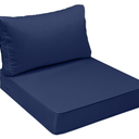 AAAAAcessories Outdoor Deep Seat Cushions, Waterproof, Fade-Resistant Patio Furniture Replacement Cushions, 24" x 24" x 5" + 24" x 13.5", Set of 2, Gray