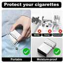5 x Cigarette Case, Brushed Aluminium with Magnetic, Up to 20 Cigarettes for 85mm King Size (Silver)
