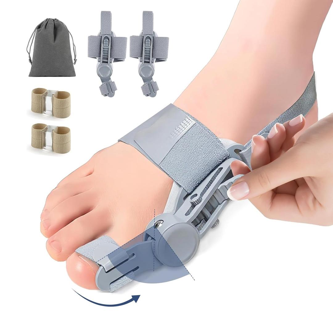 Bunion Corrector for Women & Men, Orthopedic Bunion Splint with Toe Separator, Adjustable Bunion Corrector for Bunion Relief, Suitable for Left and Right Feet (2)