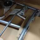 Medline Lightweight Two Button Folding Walker with 5" Wheels, Aluminum Frame Supports up to 300 lbs