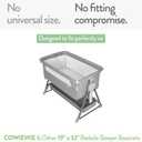 Joey + Joan Bassinet Fitted Sheets 19" x 32" for Cowiewie Bedside Sleeper Bassinet Mattress Pad  Snuggly Soft 100% Jersey Cotton  Grey, Mint  2 Pack