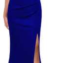 WOOSEA Women Sleeveless V Neck Split Evening Cocktail Long Dress (M)