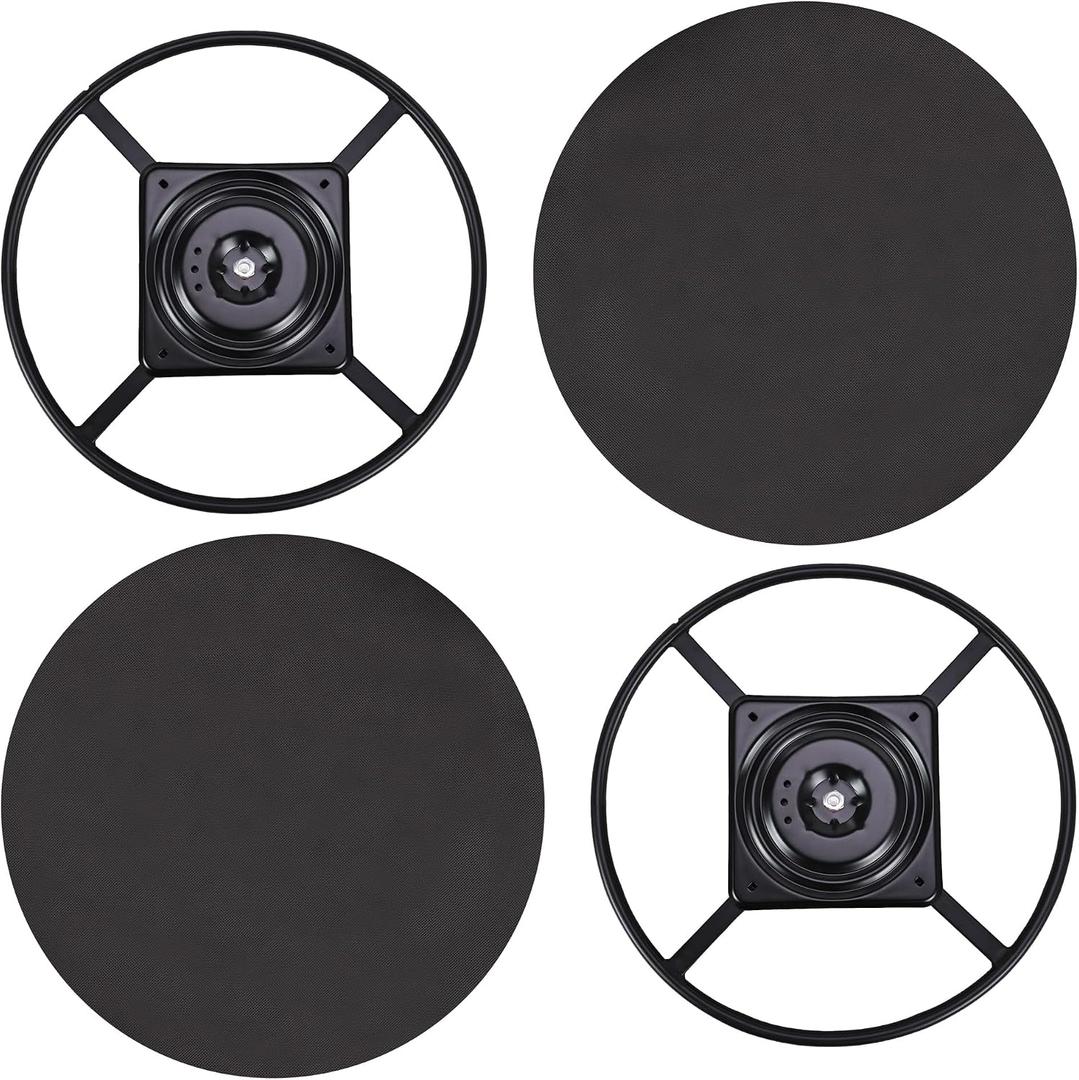 24 inch Swivel Base for Recliner Chair with 27.5 inch Pad, Couch Chair Replacement Parts 360 Degree Ball Bearing Rotating Ring Plate Kit Set of 2