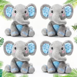 Libima 4 Pcs Small Elephant Stuffed Animals Bulk 6 Inch Cute Elephant Plush Sets Soft Cuddly Stuffed Animals for Boys Girls Baby Birthday Baby Shower Gender Reveal Party Supplies Decor(Blue)