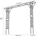 Flat Top Garden Arch Trellis 11FT x 9FT, Super Large Arbor Trellis for Climbing Plants Outdoor 141.7in x 108in x 19.7in, Metal Garden Frame for Backyard, Lawn, Archway, Wedding Decoration, Patio Black