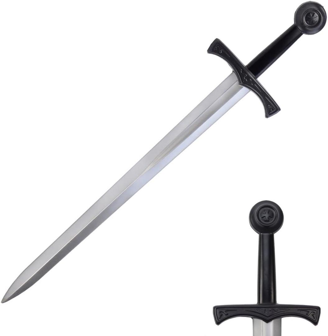 Hero's Edge G-JS101 Foam Excalibur Sword, 28" silver