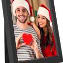 KWANWA 5x7 Picture Frame, Personalized 20S Voice Recordable Photo Frame, Vertical or Horizontal, Tabletop & Wall Mount, Gifts for Boys & Girls, Mother, Father, Grandparents, Birthday, Christmas (Black)