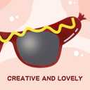 3pcs Funny Hot Dog Eyeglasses, Dance Party Makeup Glasses for Masquerade, 7. 08 X 2. 75 X 3. 54 Inch