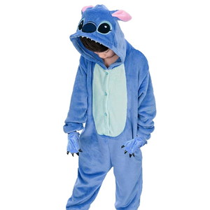 SENSERISE Adult Child Unisex Stitch Onesie Unicorn Pajamas Animal Cosplay Costume Sleepwear Size S 