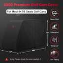 Comnova Golf Cart Cover 6 Passenger - 600D Waterproof Golf Carts Enclosure with Zipper, Windproof & UV Resistant, Outdoor Golf Cart Cover Universal Fit EZGO, Club Car, Yamaha up to 156"L x 51"W x 70"H