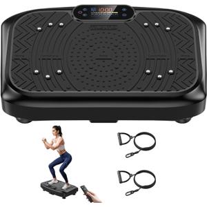Vibration Plate Exercise Machine 450 Lbs Capacity, Vibrating Plate for Lymphatic Drainage, Power Shake Plate 199 Speeds for Weight Loss, Full Body Vibration Platform Machines for Women Men