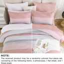 Andency King Size Comforter Set 7 Pieces - Pink Striped Lightweight Bed in a Bag, Fully Breathable All Season Bedding Set with Comforter, Fitted & Flat Sheet, Pillowcases & Shams