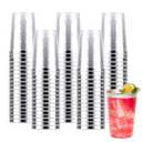 Goodluck 100PCS 9oz Plastic Cups for Party, Disposable Silver Cups, Plastic Cocktail Glasses for Wedding Thanksgiving, Christmas, and Parties