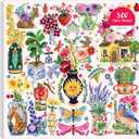 Galison Buzzy Bouquets  500 Piece Jigsaw Puzzle Featuring Beautiful Artwork of Quirky Flower Vases and Buzzy Insects
