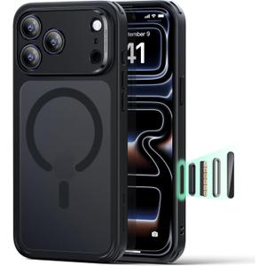 ESR for iPhone 17 Pro Case, Camera Control Cover, Compatible with MagSafe, Shockproof Military-Grade Protection, Magnetic Phone Case for iPhone 17 Pro, Classic Hybrid Case, Frosted Black