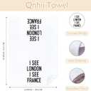 Funny Bathroom Hand Towels, Funny Bathroom Decor, I See London I See France Decorative Hand Towels for Bath Room Washroom, Humorous Gifts for Women Men, 16x24 Inch