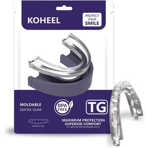 KOHEEL TG Mouth Guard for Teeth Grinding and Clenching, Dental Guard That Easy to Use & Perfect Fit, Stops Bruxism Night Guard (5 Guards)
