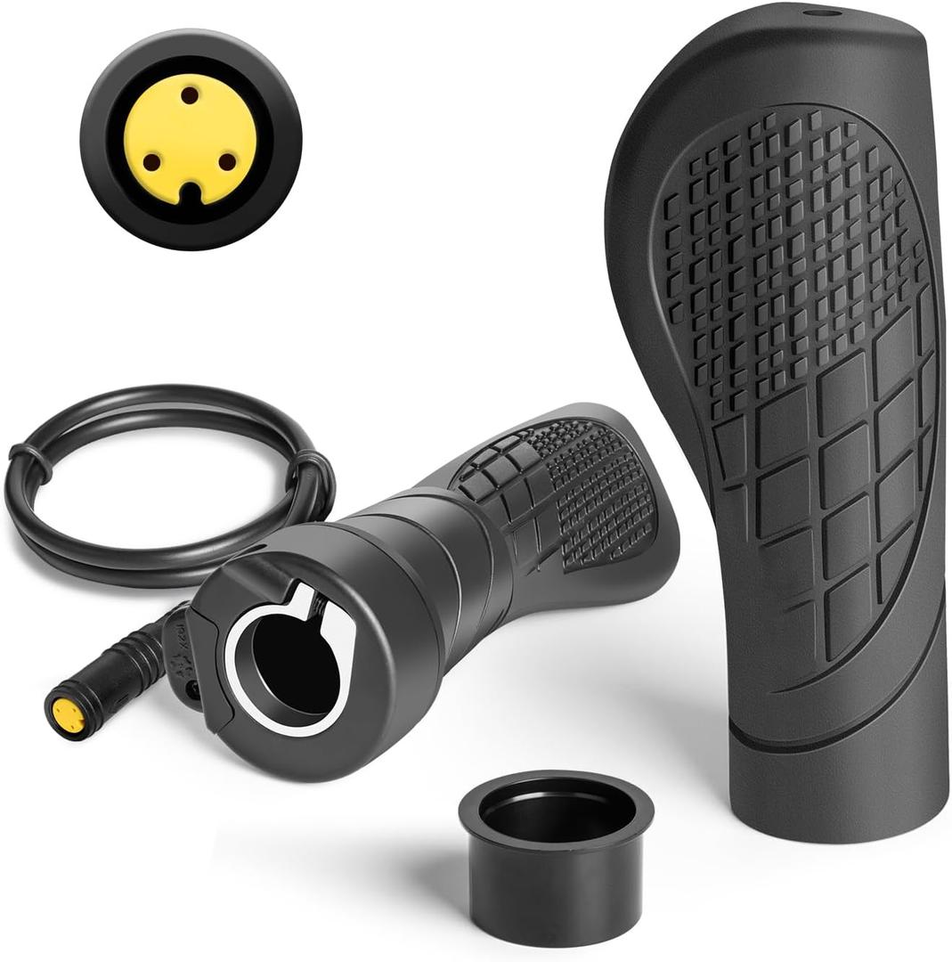 3 Pin Female Ebike Half-Twist Throttle for BAFANG BBS01B BBS02B BBSHD Mid Motors, Waterproof Speed Throttle Handlebar for BAFANG Conversion Kit Accessories