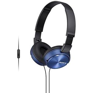 Sony MDR-ZX310AP ZX Series Wired On Ear Headphones with mic, Blue