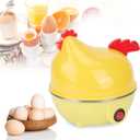 Electric Egg Boiler, Chicken Shape Egg Cooker, Multifunction Chicken Shape Rapid Egg Boiler, 7 Egg Capacity Automatic Shut Off Mini Breakfast Machine