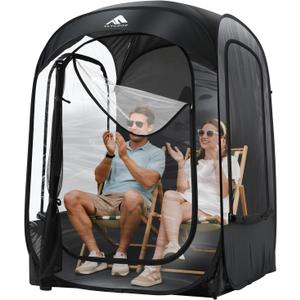 Sports Tent: Flycoop Portable Weather Pop Up Pod 2 Person to Provide Shelter from Wind Rain and Cold Weather Shelter for Outdoor Activities, Sports Events, Camping and Hiking