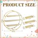 Shimeyao 1 Pcs Gold Cupcake Stand 22 Inch Tiered Dessert Stand Large Metal 3 Tier Serving Tray Round Gold Dessert Table Display for Wedding, Birthday Party, Catering Events