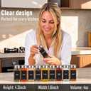 Deco haus Glass Spice Jars with Lids 36x4oz - Spice Containers +280 Labels, 36 Set