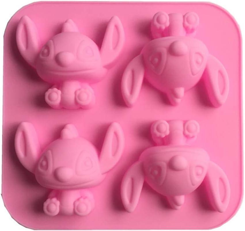 3 x Cute 4-hole Cartoon Star Baby Silicon Mold Tool for DIY Cake, Fondant, Baking, Biscuit, Soap, 3D Chocolates, Hard Candies, Desserts Decor.