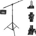 SmallRig 110"/9.2ft Photography Light Stand with Boom Arm, Heavy-Duty Aluminum Air-Cushioned Light Tripod Stand with 1/4" Screw for Softbox, Studio, Flash, Ring Light, Camera, 11lbs Max Load, RA-S280A