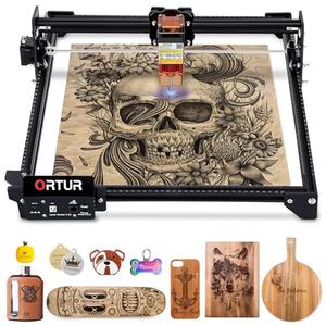 ORTUR Laser Master 2 S2 LU2-2, 24V Laser Engraver Machine, 0.06mm Fixed-Focus Eye Protection Compressed Spot, 32-bit Motherboard