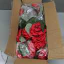 12 Pcs Artificial Flowers for Outdoors, Faux Silk Geraniums Flowers UV Resistant Fake Flowers Outdoor Plants for Front Porch Yard Patio Garden Home Decor (12, Red)
