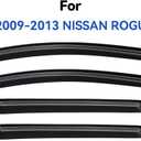 Window Visors Rain Guards for 2009 2010 2011 2012 2013 Nissan Rogue, Out-Channel Window Vent Wind Deflectors Visors Shades for 2014 2015 Rogue Select