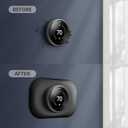 Compatible with Google Nest Thermostat 1st/2nd/3rd Wall Plate Cover - Petrichor Nest Thermostat Trim Kit, Made for Google Nest Thermostat 1st/2nd/3rd, Cover Imperfections Easy to Install - Black