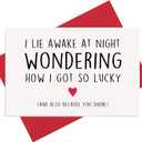 Alzombi Funny Snoring Anniversary Card for Husband Wife, Cute Birthday Card for Boyfriend Girlfriend, Snore Valentines Day Cards for Him Her