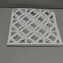 Stepstall 12 Pcs PVC Hanging Room Divider,Thick Decorative Flower Design Room Divider Partitions Panel Screen for Decorating Bedroom Dining Kitchen Office Studio Restaurant Hotel DecorWhite