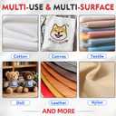 4 x Fabric Glue Permanent, Washable Clear Glue for Clothing Patch, Liquid, Quick-fix Fabric Adhesive for Cotton, Canvas, Denim, Textile, Doll, Leather, Nylon, Polyester, Flannel (50ml)