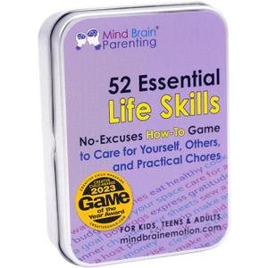 Mind Brain Emotion 52 Essential Life Skills: No-Excuses Game to Teach Kids, Teens & Adults How to Care for Self & Chores, Practical Solution for Responsible Boys, Confident Girls, Happy Family