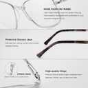 RB. Pilot Reading Glasses for Women Blue Light Blocking Computer Glasses Spring Hinge Readers Metal Frame Acetate Legs (Pink Frame Silver Bridge)